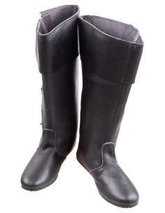Bottes médiévales modèle Tilly, couleur noire