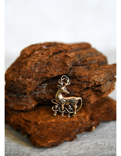 Pendentif Celtique Cerf en bronze 2