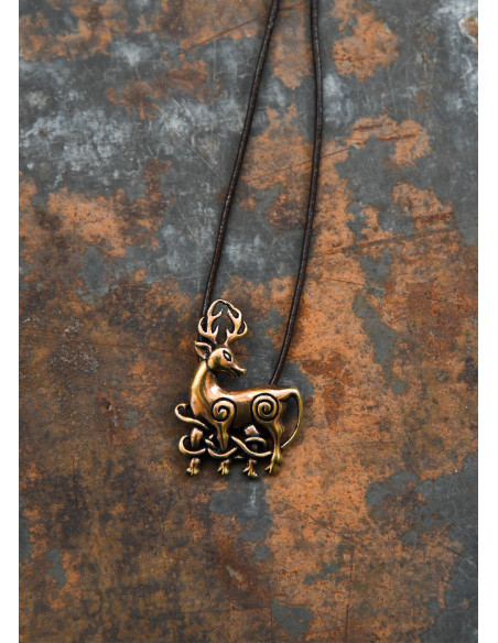 Pendentif Celtique Cerf en bronze