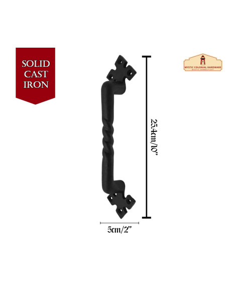 Poignée de porte médiévale en fer forgé