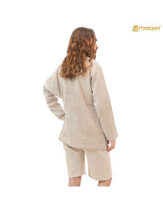Tunique médiévale courte modèle Caius, couleur naturelle 2