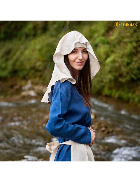 Voile médiéval en lin et coton,...