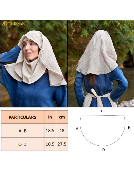 Vélo médiéval en lin et coton,...