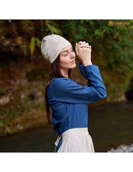Gorro médiéval en lin et coton modèle...