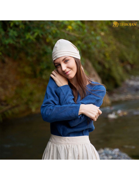 Gorro médiéval en lin et coton modèle...