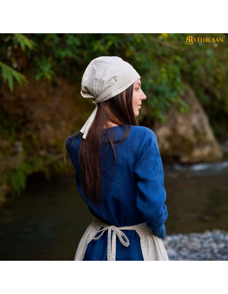 Gorro médiéval en lin et coton modèle...