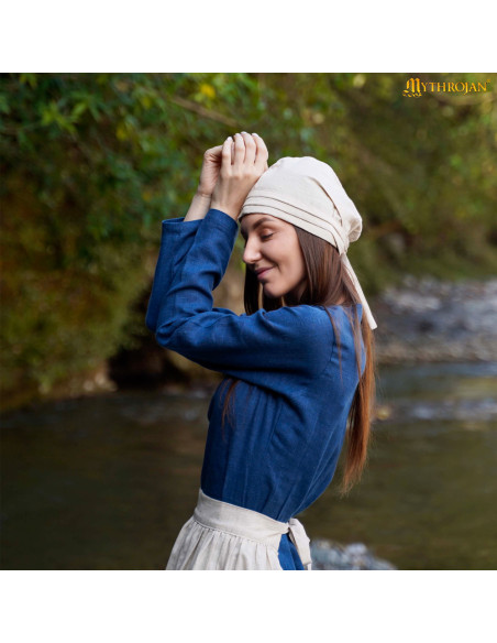 Gorro médiéval en lin et coton modèle...