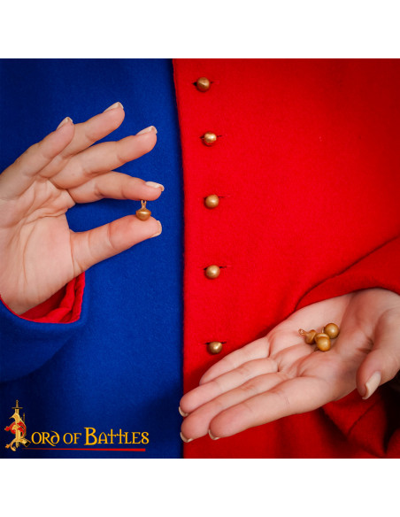 Pack de 5 boutons médiévaux en bronze