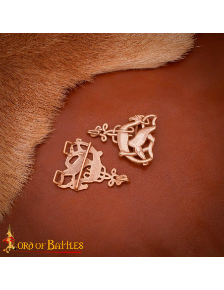 Fermeture de cape celtique en bronze,...