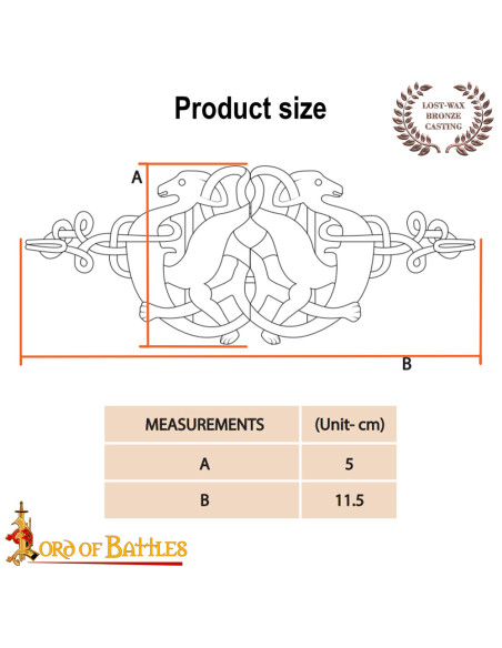 Fermeture de cape celtique en bronze,...