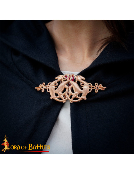 Fermeture de cape celtique en bronze,...