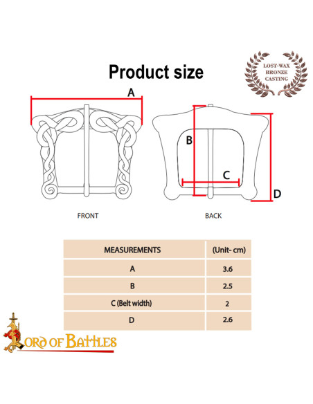 Boucle classique en bronze avec des...