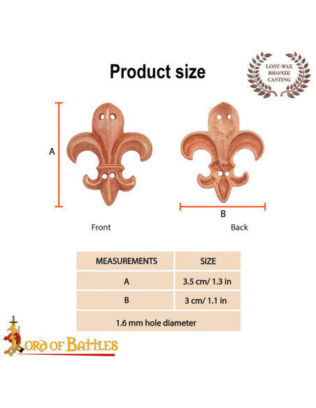 Ornement Fleur de Lis en bronze pour...