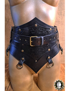 Corset médiéval en cuir avec ceinture modèle Senua,...