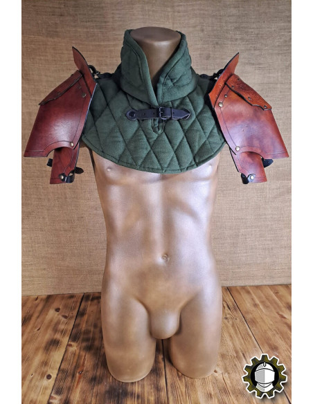 Épaulières médiévales en cuir modèle...