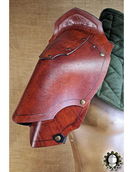 Épaulières médiévales en cuir modèle...