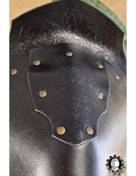 Épaulières médiévales en cuir modèle...