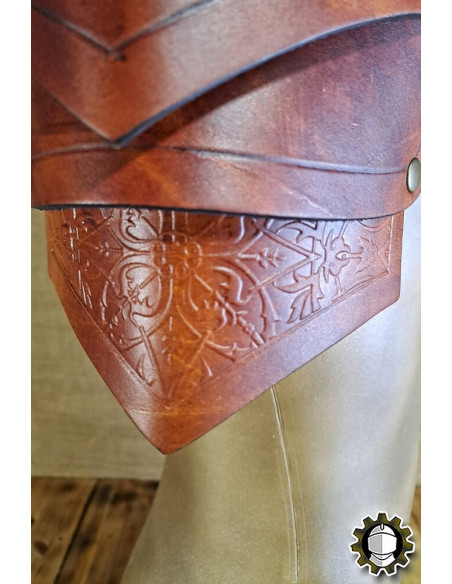 Épaulières médiévales en cuir modèle...