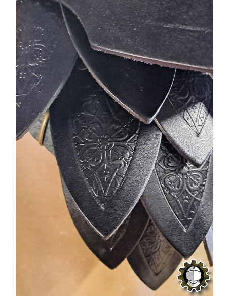 Épaulières médiévales en cuir modèle...