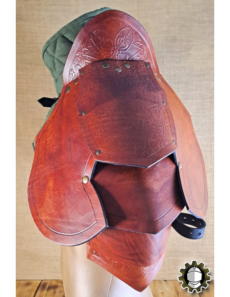 Épaulières médiévales en cuir modèle...