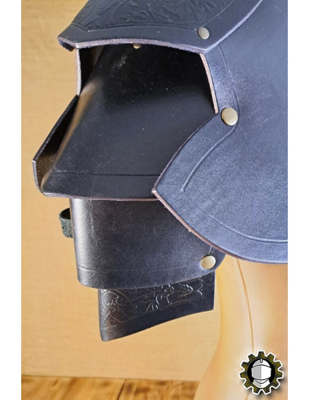 Épaulières médiévales en cuir modèle...