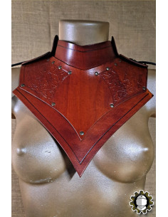 Gorge médiéval en cuir modèle Senua, couleur marron