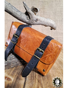 Sac médiéval en cuir modèle Altair, couleur marron