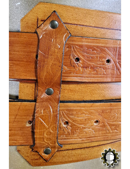 Ceinture médiévale large en cuir...