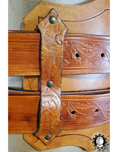 Ceinture médiévale large en cuir...