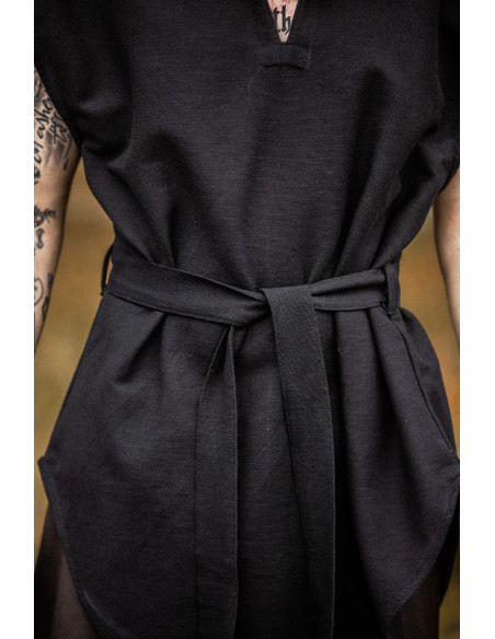 Tunique médiévale noire d'archer...