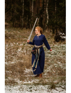 Robe Viking femme Helga en bleu 2