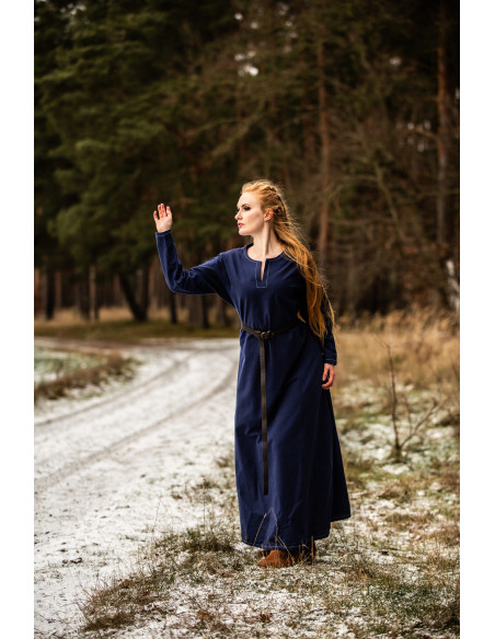 Robe Viking femme Helga en bleu