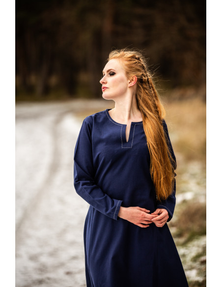 Robe Viking femme Helga en bleu