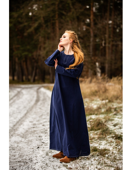 Robe Viking femme Helga en bleu