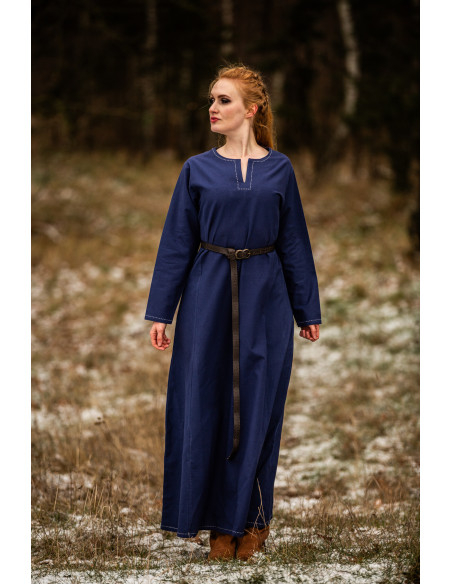 Robe Viking femme Helga en bleu