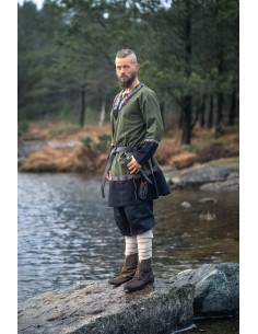 Tunique Viking Freydis en couleur vert olive