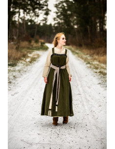 Survêtement viking Alena en lin, couleur Olive Verte 2