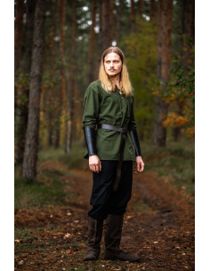 Chemise médiévale homme modèle Otto, verte 2