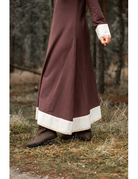 Robe femme viking Jorunn, Marron et...