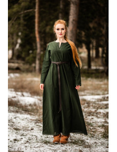 Robe viking femme Helga en vert