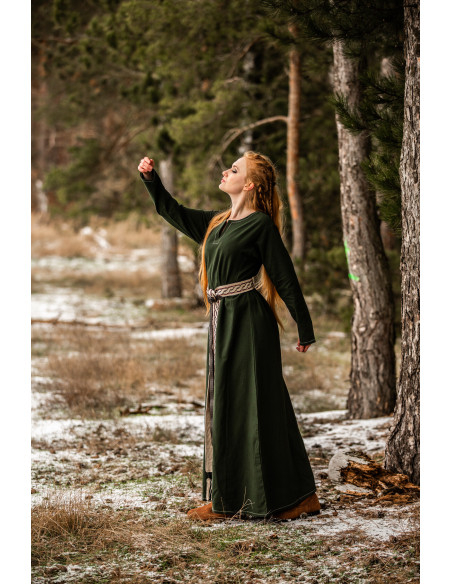 Robe viking femme Helga en vert