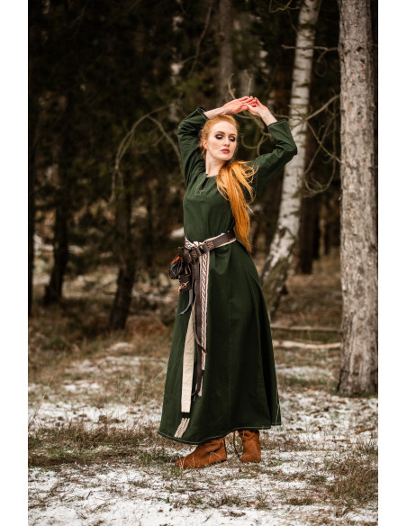Robe viking femme Helga en vert