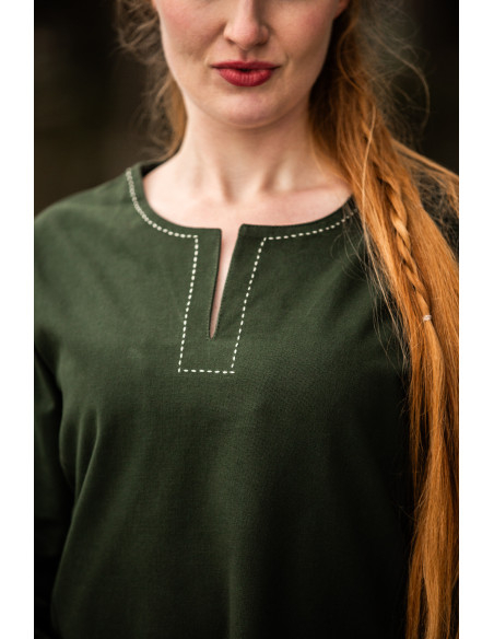 Robe viking femme Helga en vert