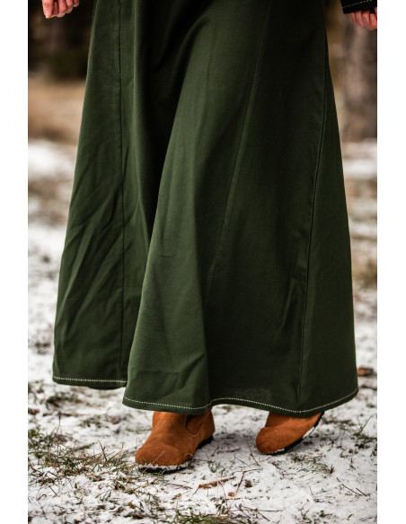 Robe viking femme Helga en vert