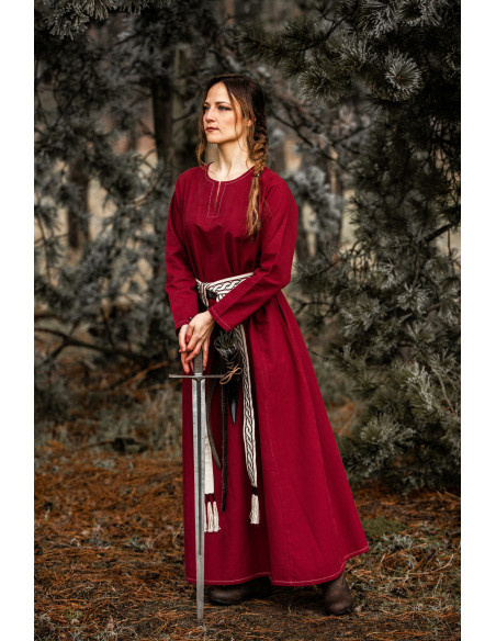 Robe Viking femme Helga en rouge