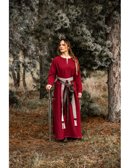 Robe Viking femme Helga en rouge