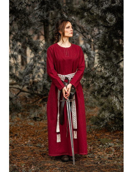 Robe Viking femme Helga en rouge