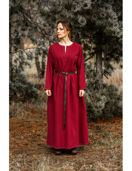 Robe Viking femme Helga en rouge