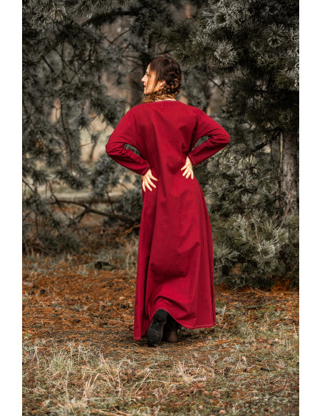 Robe Viking femme Helga en rouge