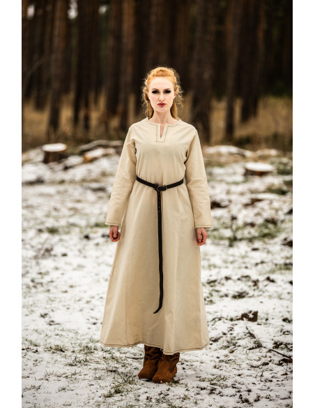 Robe Viking femme Helga en Beige naturel